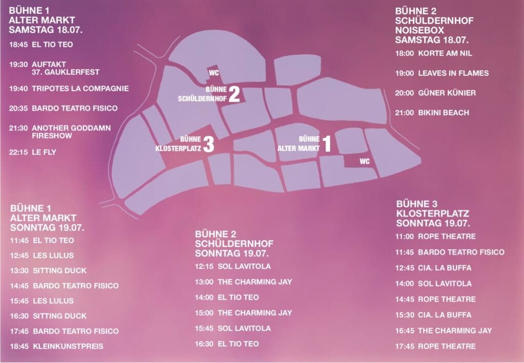 Komm zum Gauklerfest! 1 GAUKLERFEST ATTENDORN - TIMETABLE
